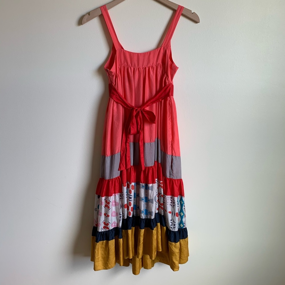 Johnny Was Dress 100% Silk Coral Pink Size XS - Picture 4 of 7